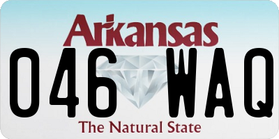 AR license plate 046WAQ