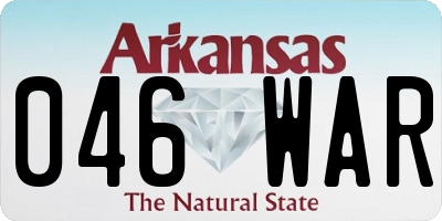 AR license plate 046WAR