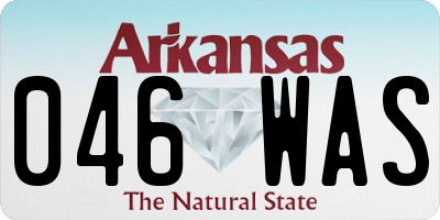 AR license plate 046WAS