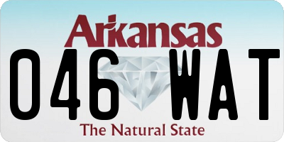 AR license plate 046WAT