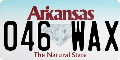 AR license plate 046WAX