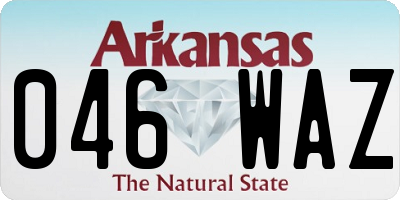 AR license plate 046WAZ