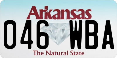 AR license plate 046WBA