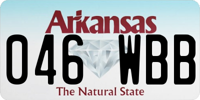 AR license plate 046WBB