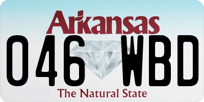 AR license plate 046WBD