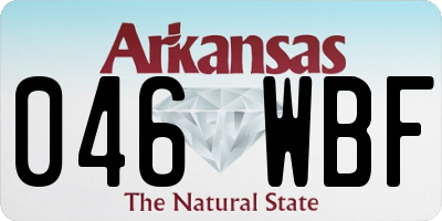 AR license plate 046WBF