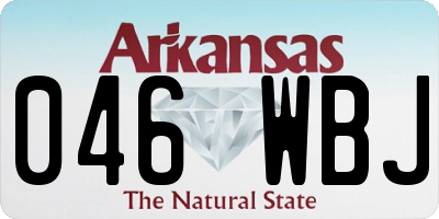 AR license plate 046WBJ