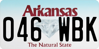 AR license plate 046WBK