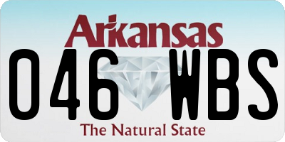 AR license plate 046WBS