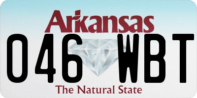 AR license plate 046WBT