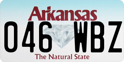 AR license plate 046WBZ