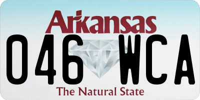 AR license plate 046WCA