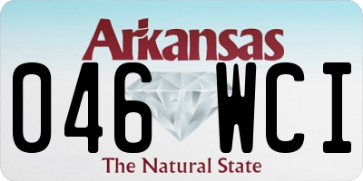 AR license plate 046WCI