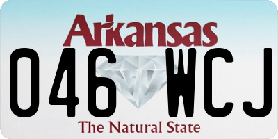 AR license plate 046WCJ