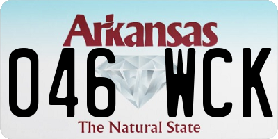 AR license plate 046WCK