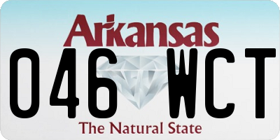 AR license plate 046WCT