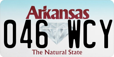 AR license plate 046WCY
