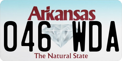 AR license plate 046WDA