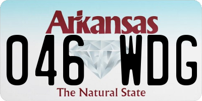 AR license plate 046WDG