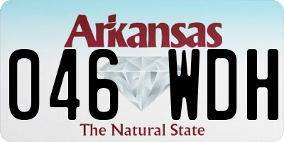 AR license plate 046WDH