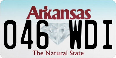 AR license plate 046WDI