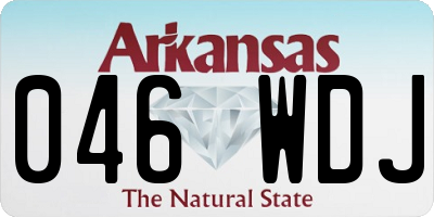 AR license plate 046WDJ