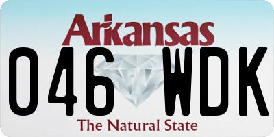 AR license plate 046WDK