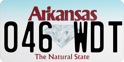 AR license plate 046WDT