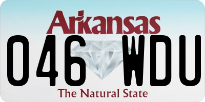 AR license plate 046WDU