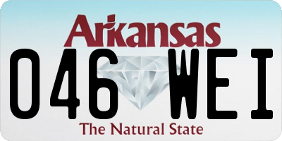 AR license plate 046WEI