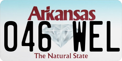 AR license plate 046WEL