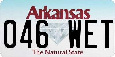 AR license plate 046WET
