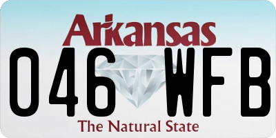 AR license plate 046WFB
