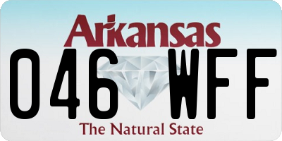 AR license plate 046WFF