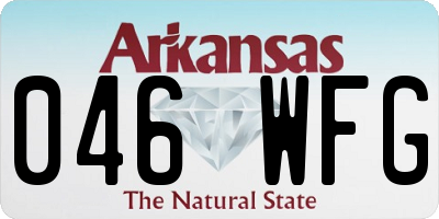 AR license plate 046WFG