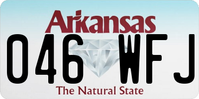 AR license plate 046WFJ