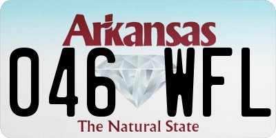 AR license plate 046WFL