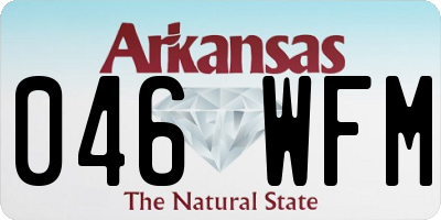 AR license plate 046WFM