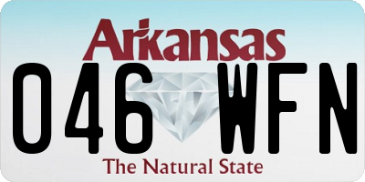 AR license plate 046WFN
