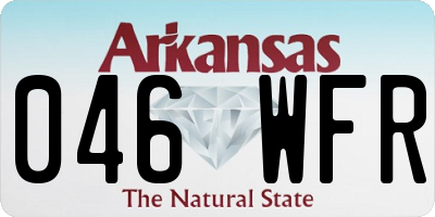 AR license plate 046WFR
