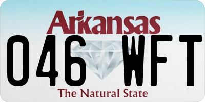 AR license plate 046WFT