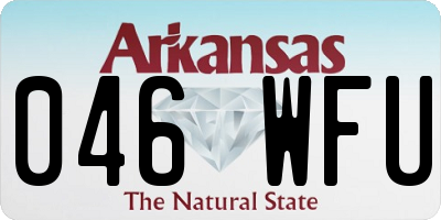 AR license plate 046WFU
