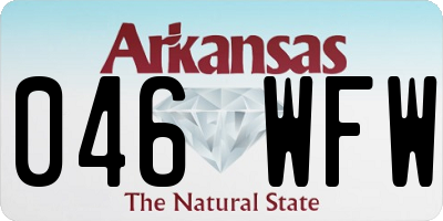 AR license plate 046WFW