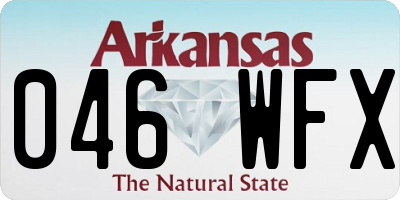 AR license plate 046WFX