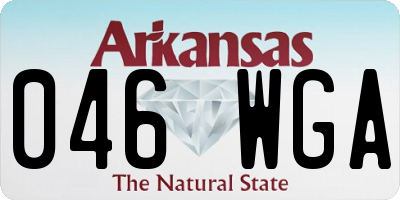 AR license plate 046WGA