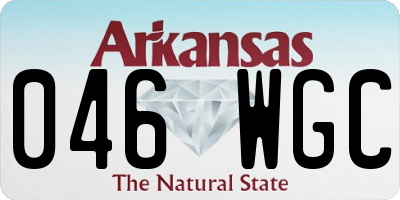 AR license plate 046WGC