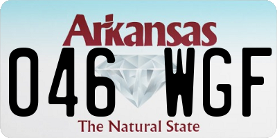 AR license plate 046WGF