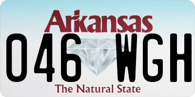 AR license plate 046WGH