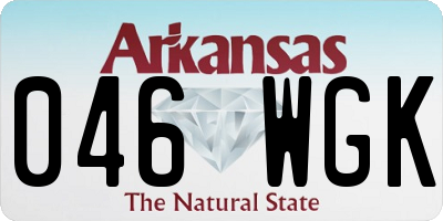 AR license plate 046WGK