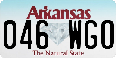 AR license plate 046WGO